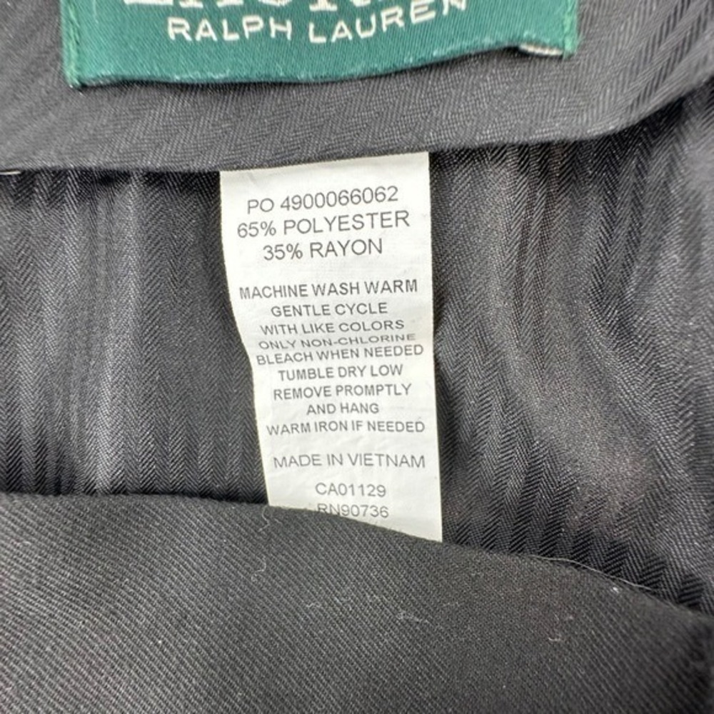 Lauren‎ Ralph Lauren Mens Black Dress Pants Flat Front Classic Fit Size 36x34 - Picture 5 of 10